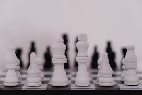 Chess Pieces in Black and White