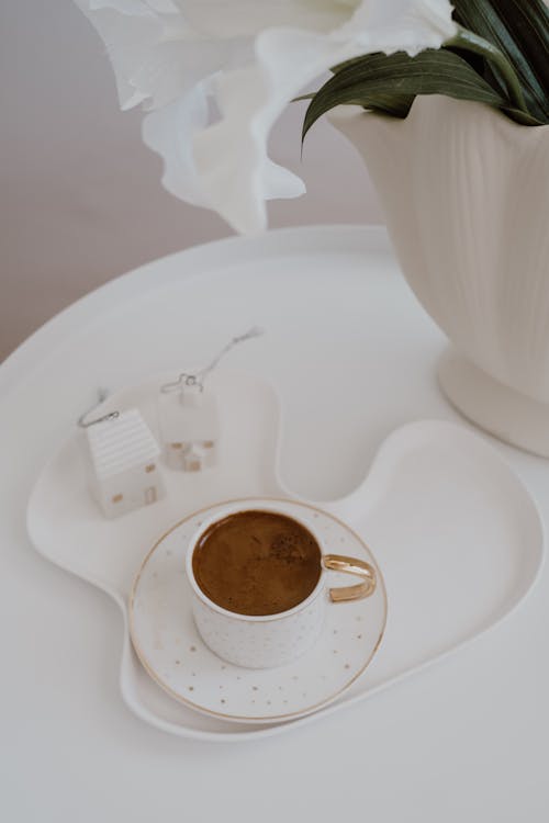 Coffee in Cup on Saucer