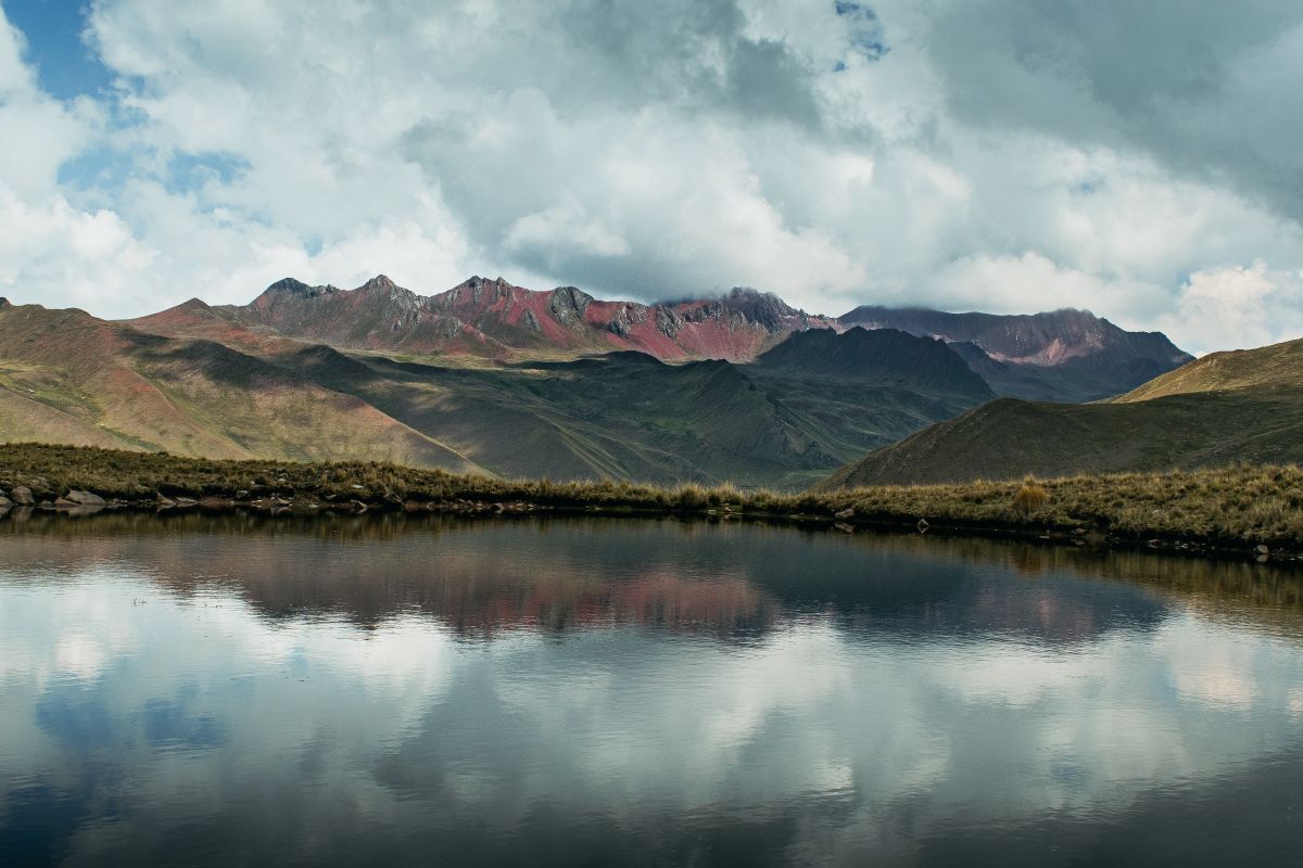 Cordillera chilena vista desde el campo