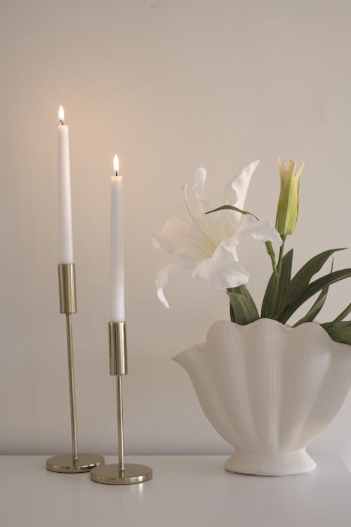 Elegant Decor with Candles and Flowers