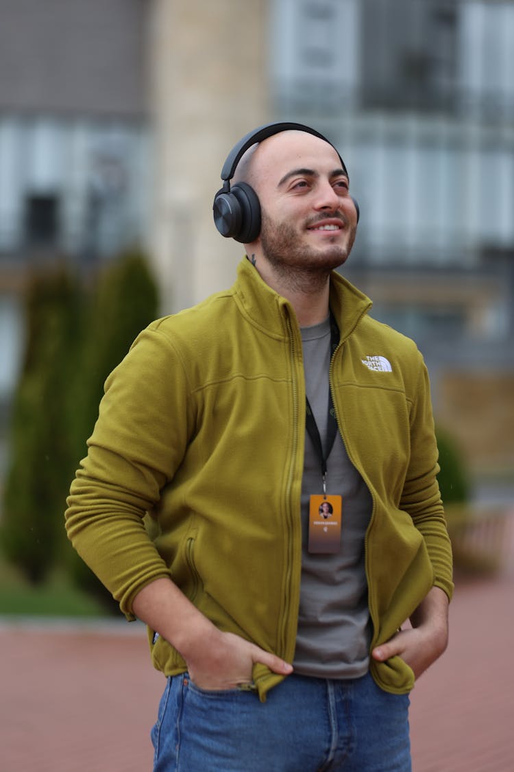 Smiling Man In Headphones