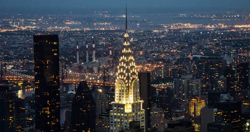 Illuminated Buildings in New York