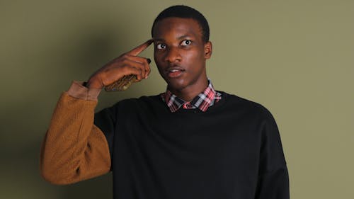 Portrait of an African Man Wearing Sweater