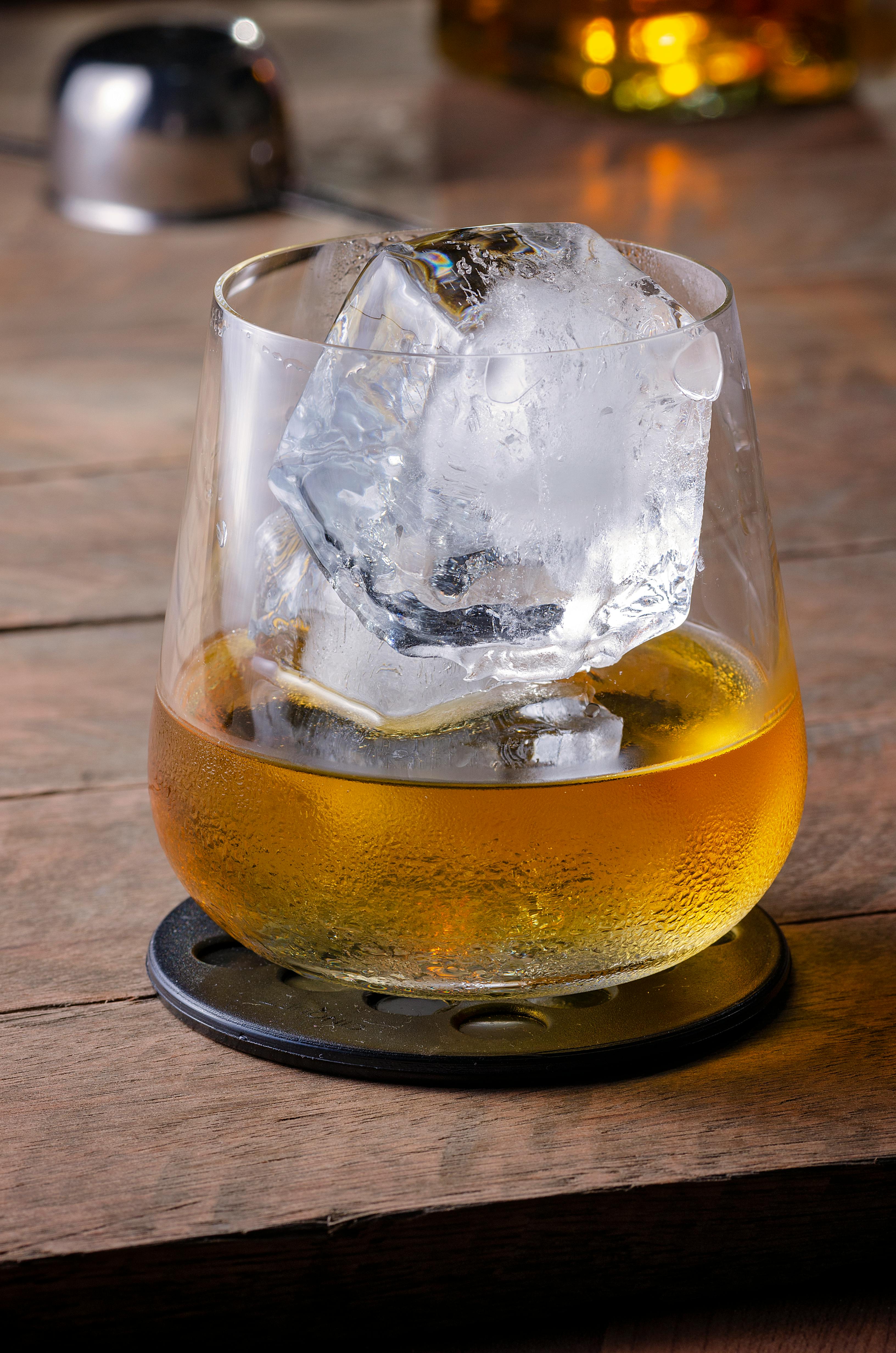 Whiskey Ice Ball Glass Ready Eat Stock Photo by ©alexeygalutva 439891328