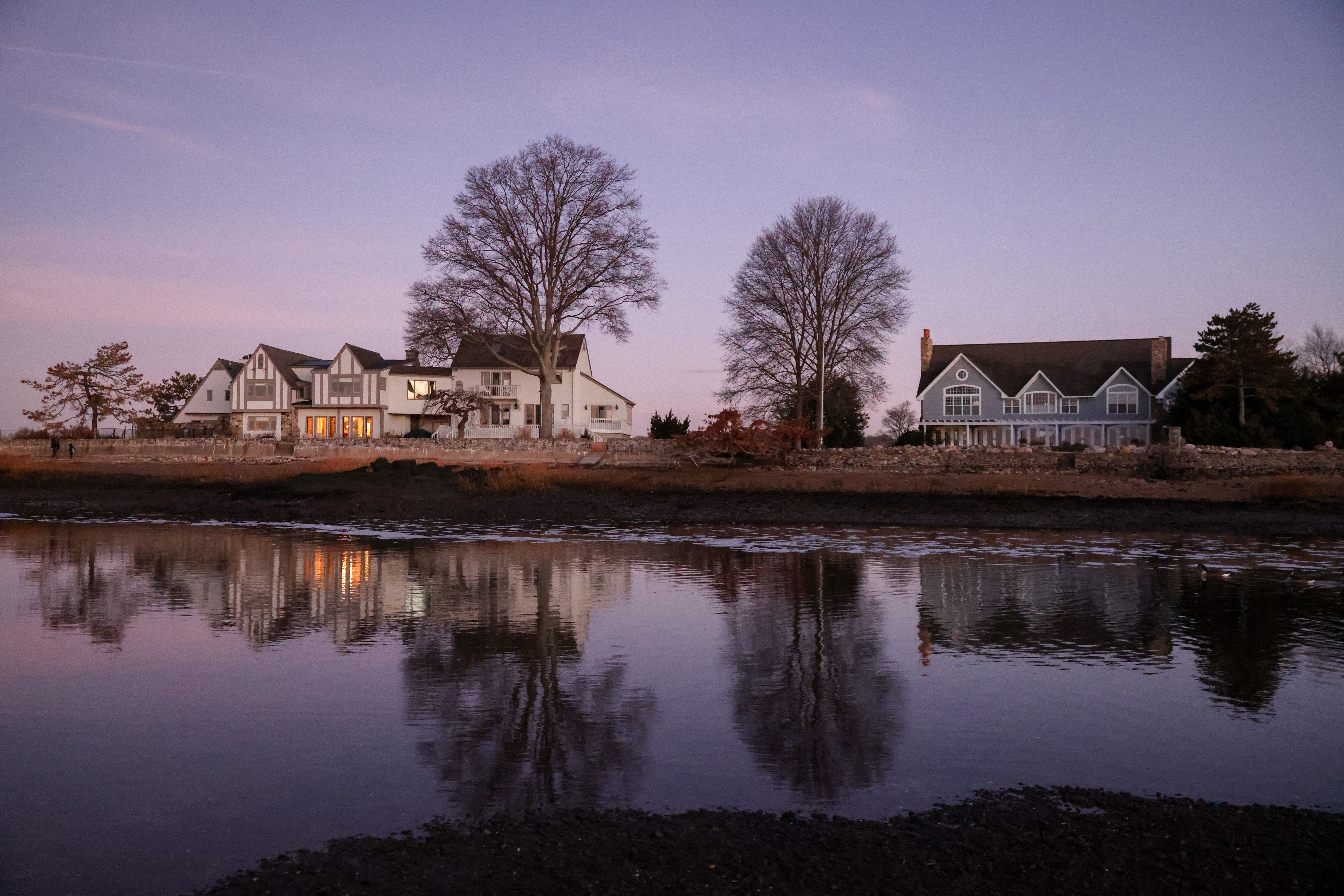 Houses by River in Village · Free Stock Photo