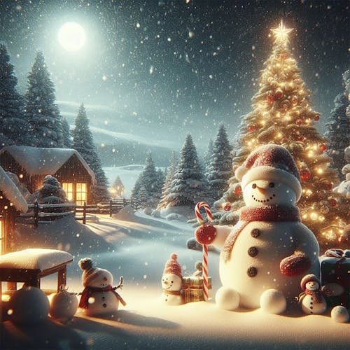 Ảnh lưu trữ miễn phí về cây giáng sinh, Giáng sinh vui vẻ, người tuyết