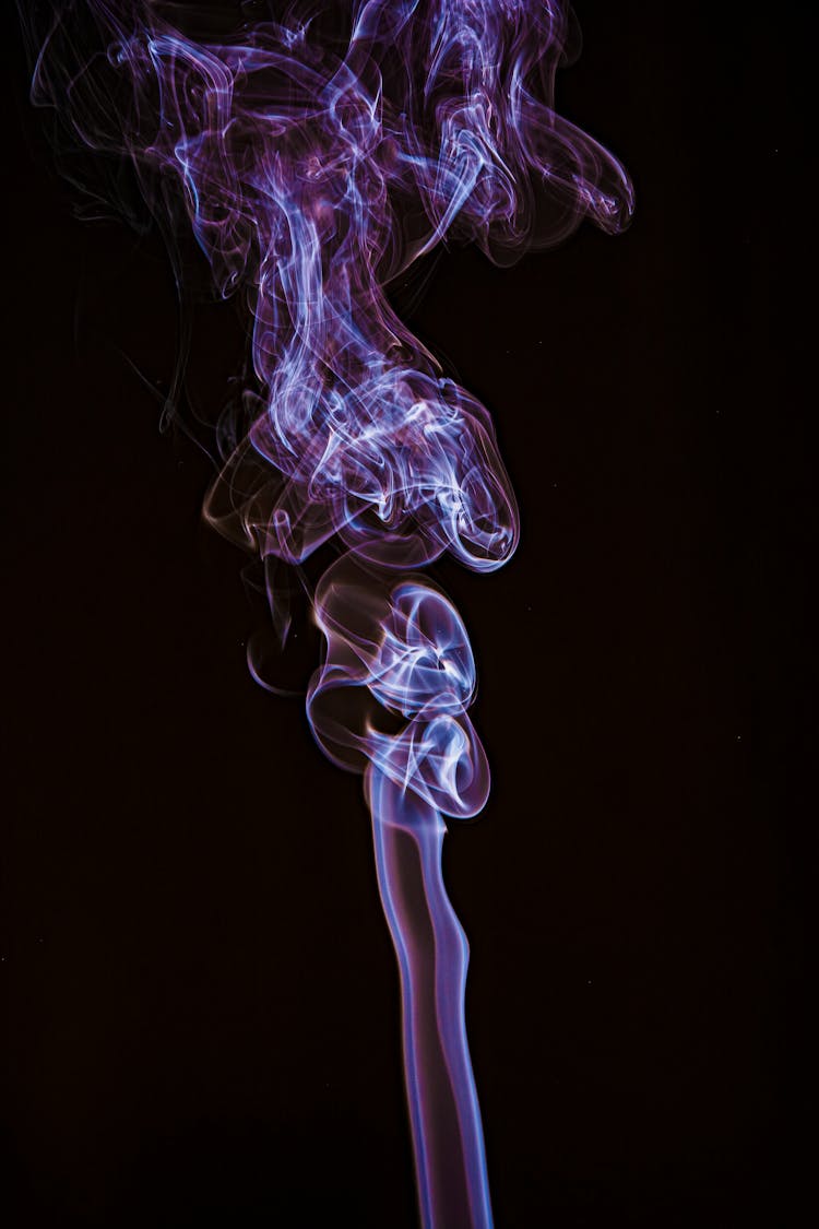 Smoke Shape On Black Background