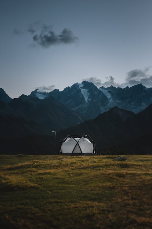 Field with a View of a Mountain Range 