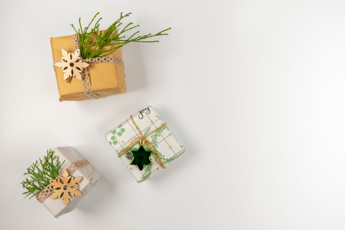 Present Boxes with Christmas Decorations