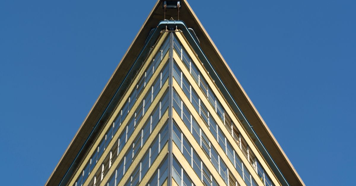 Triangle Shaped Glass Building · Free Stock Photo