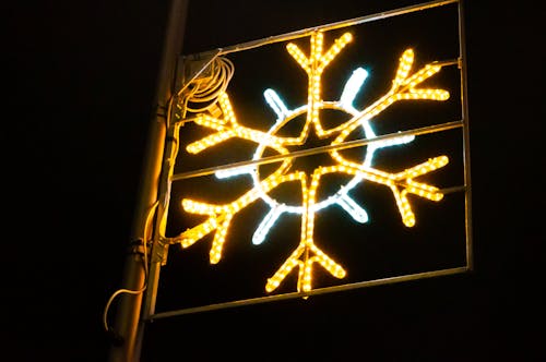 Frosty Illumination: Holiday Snowflake on Display