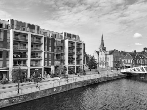 Buildings By River 