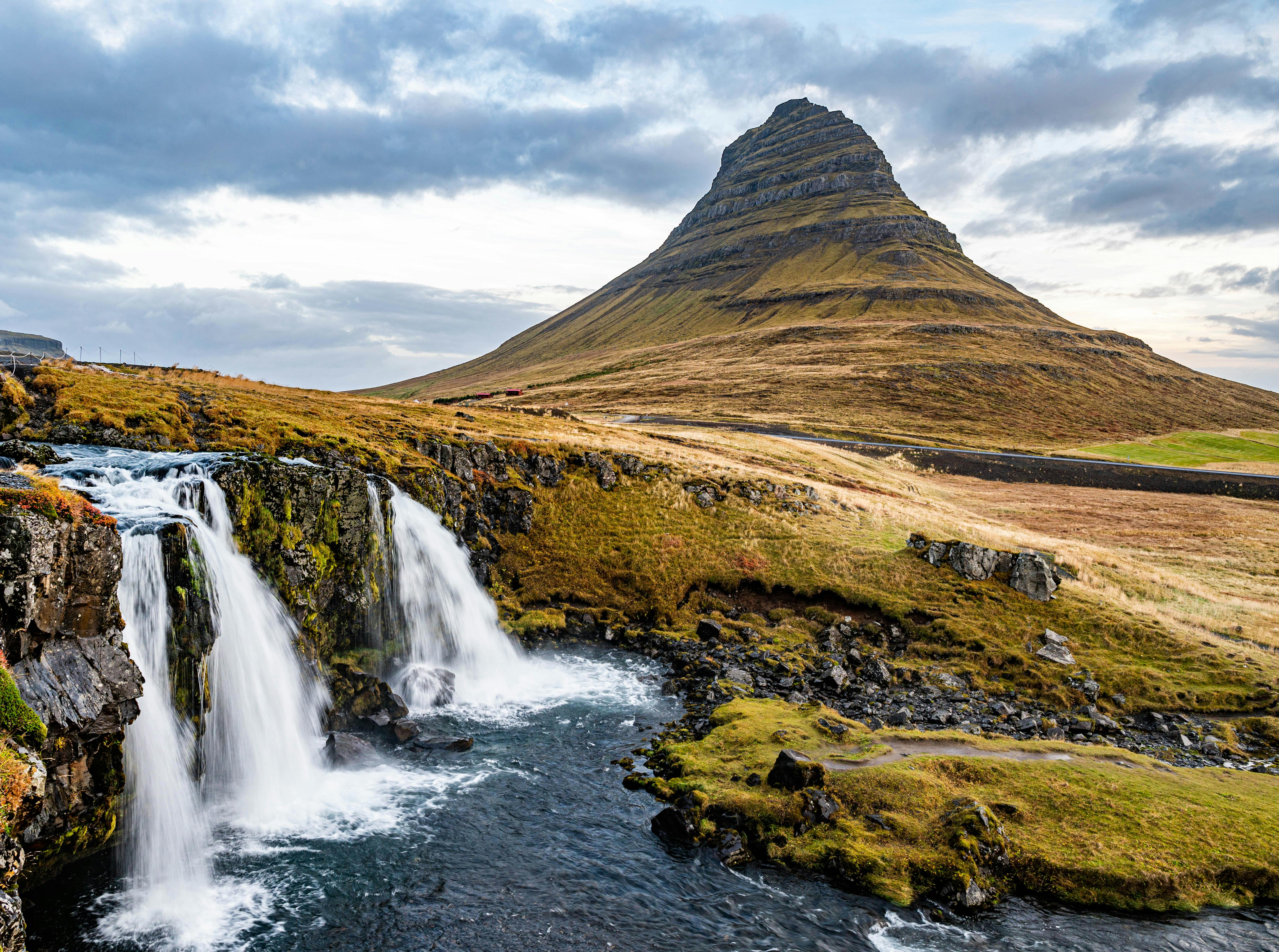 Waterfall in a Mountain Valley · Free Stock Photo