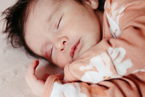 Portrait of a Sleeping Baby Girl