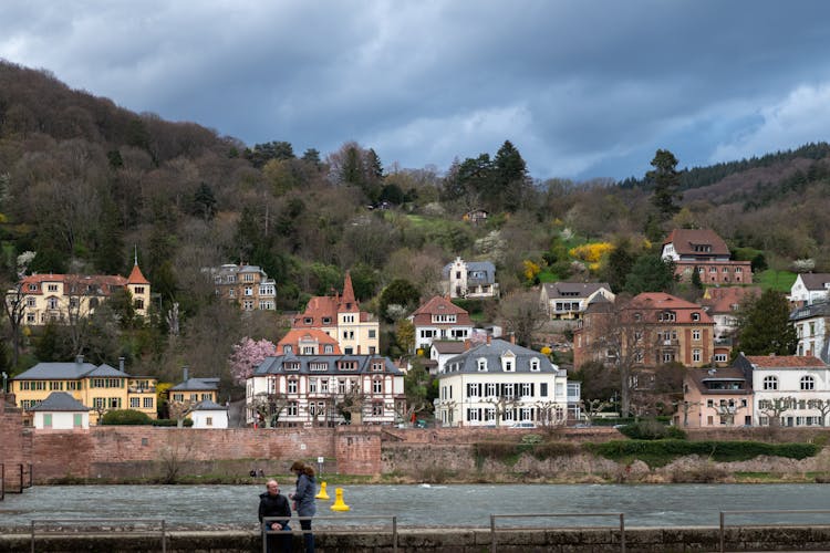 German City Of Heidelberg On The Bank Of The Neckar River