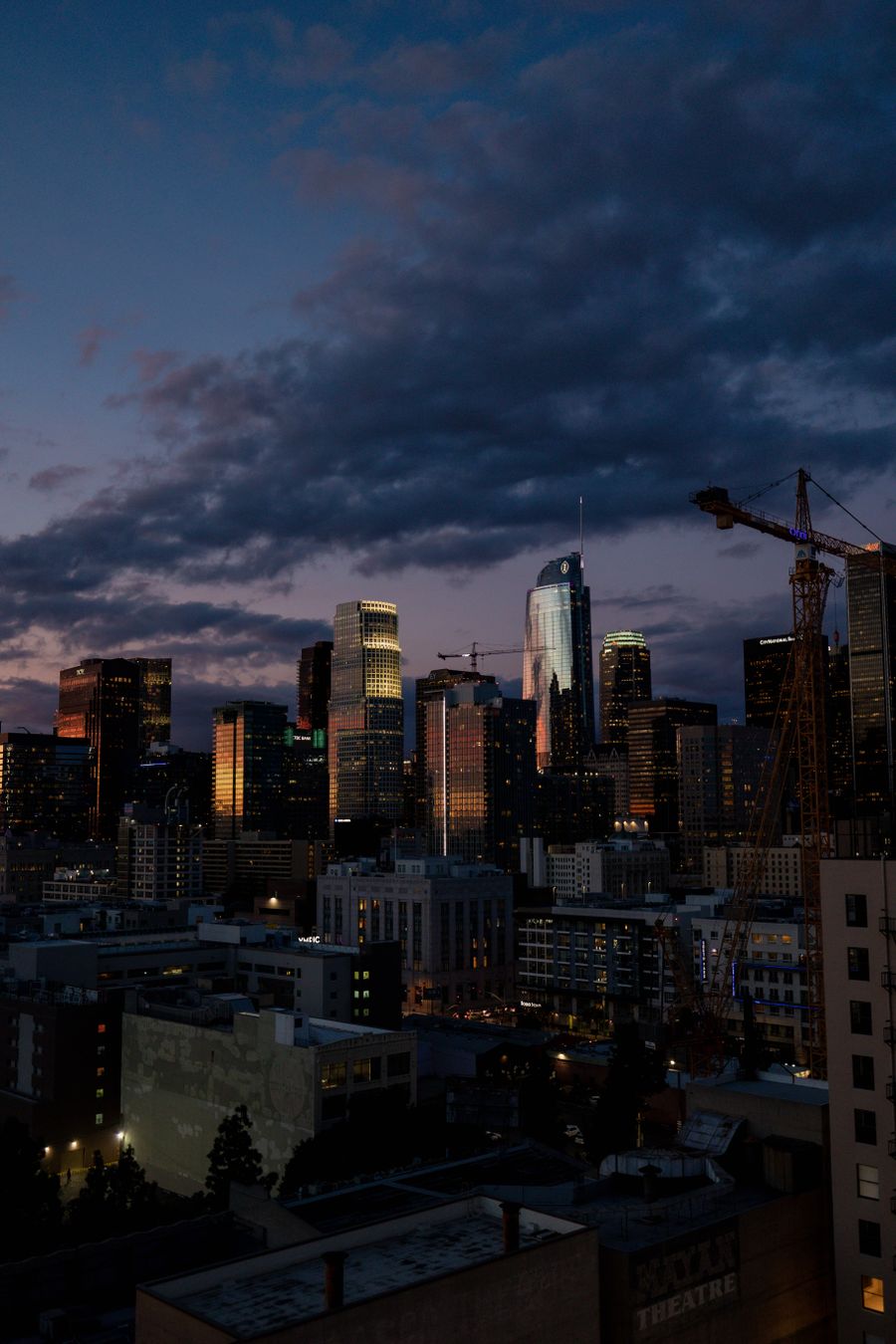 Los Angeles skyline at dusk