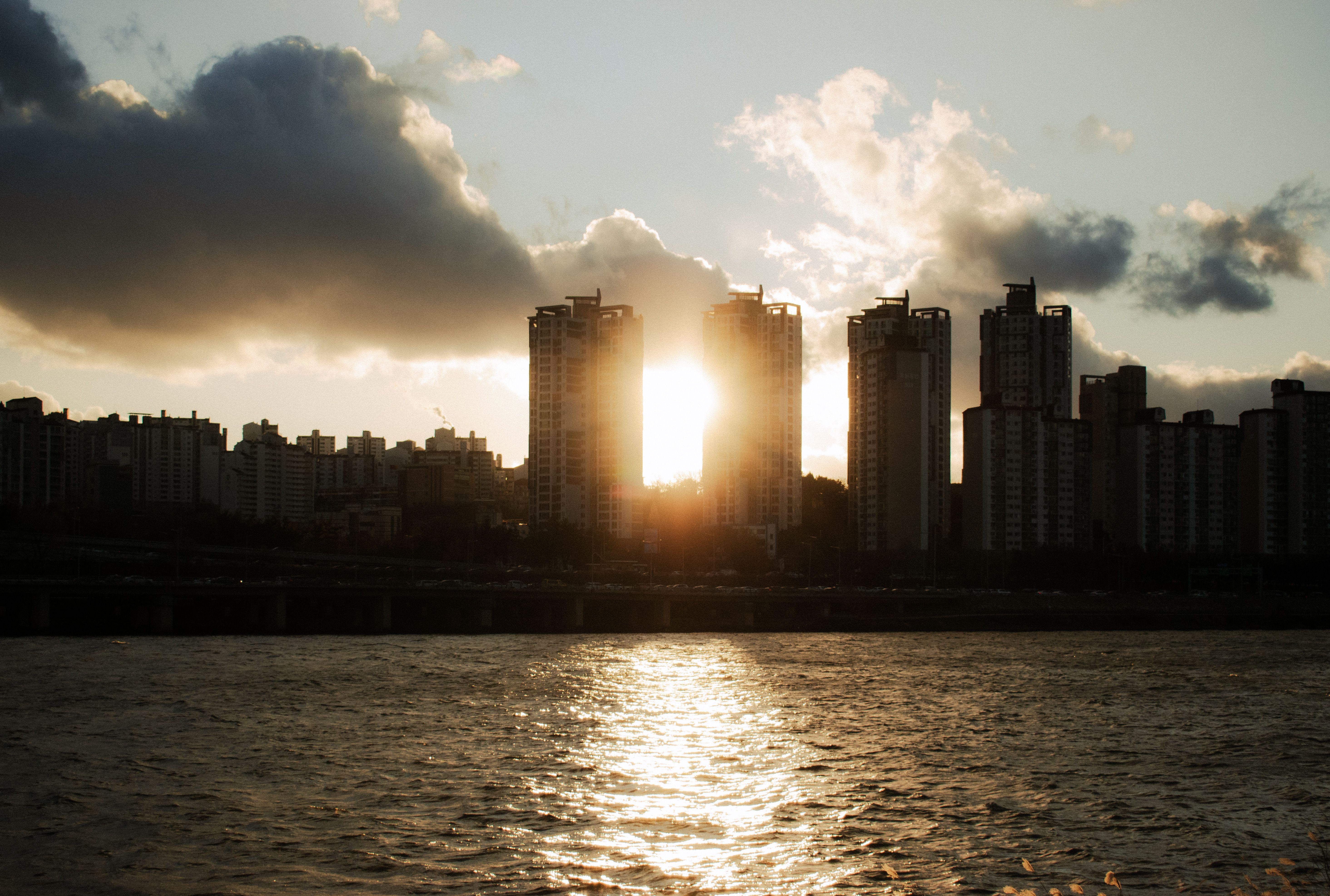 seoul evening han river sunset