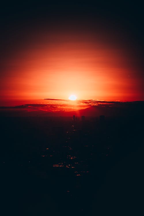 Darmowe zdjęcie z galerii z chmury, czerwony, czerwony zachód słońca