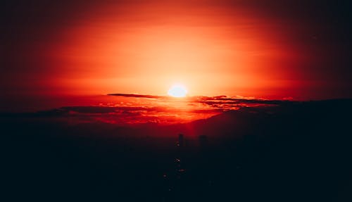 Darmowe zdjęcie z galerii z chmury, czerwony, czerwony zachód słońca