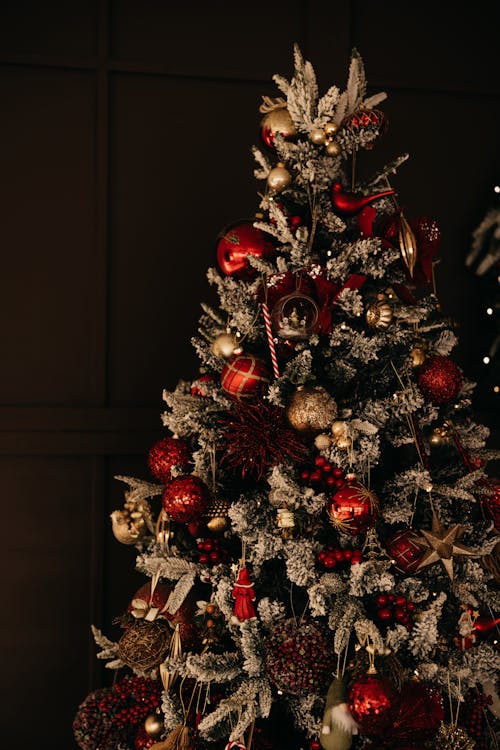 Christmas Tree with Red Baubles