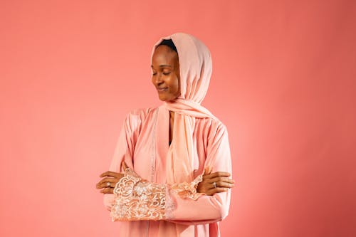 Smiling Woman in Traditional Clothing