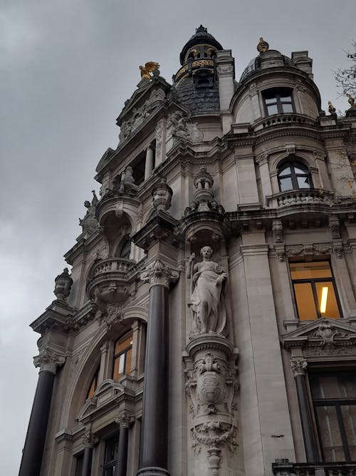 Facade of a Historical Building in Antwerp 