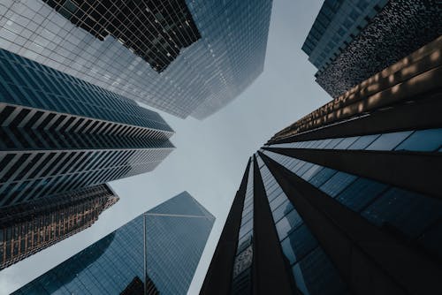 Low Angle View of Skyscrapers 