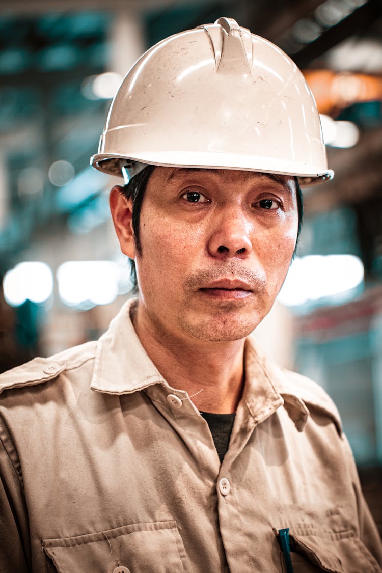 Industrial Worker In Helmet