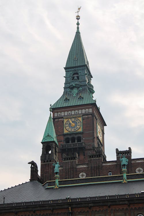 クロックタワー, コペンハーゲン, コペンハーゲン市庁舎の無料の写真素材