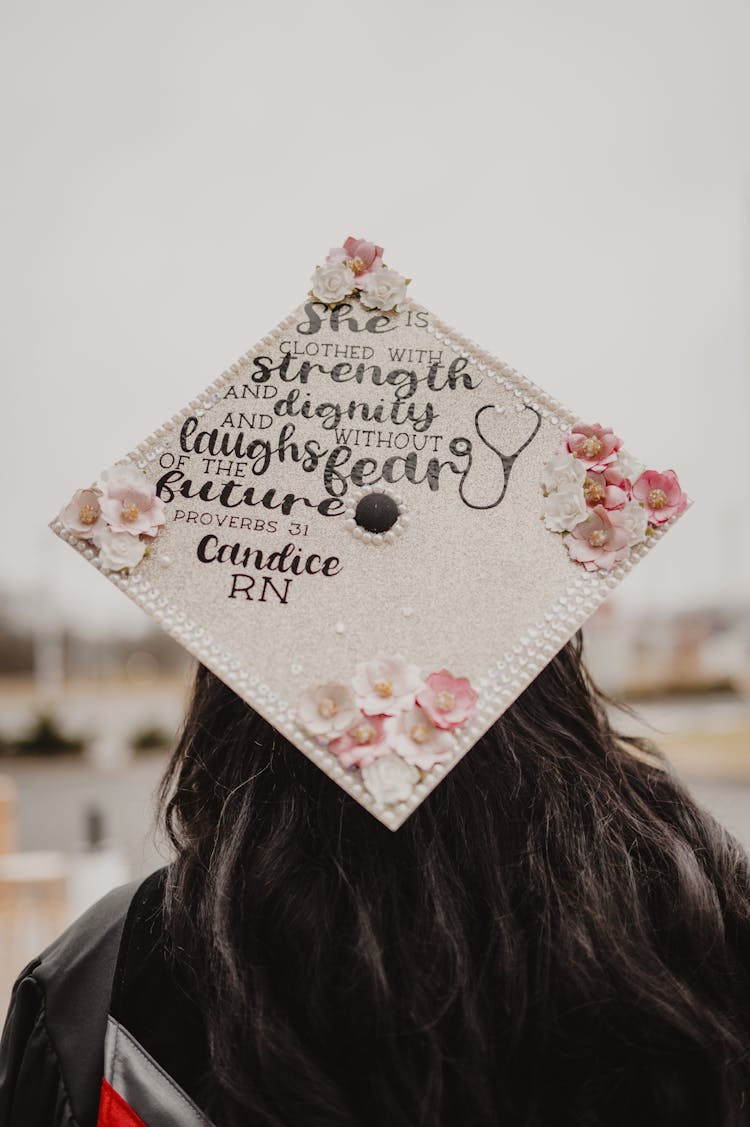 Woman Wearing Hat On A Graduation Day 