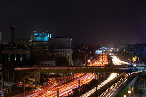 Kostenloses Stock Foto zu abend, abends pendeln, ampeln