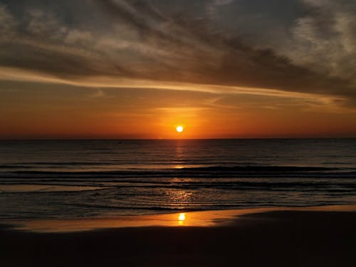 Scenic Beach at Sunset 