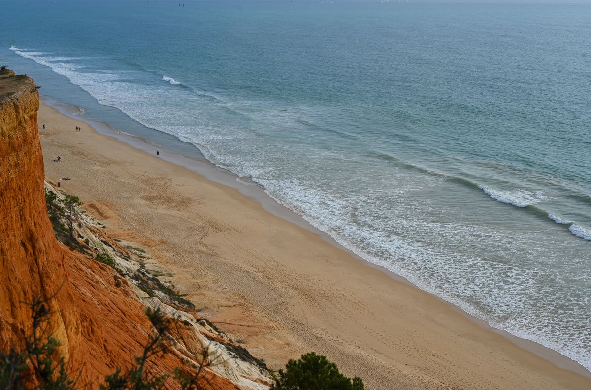 Faro coastline in southern Portugal