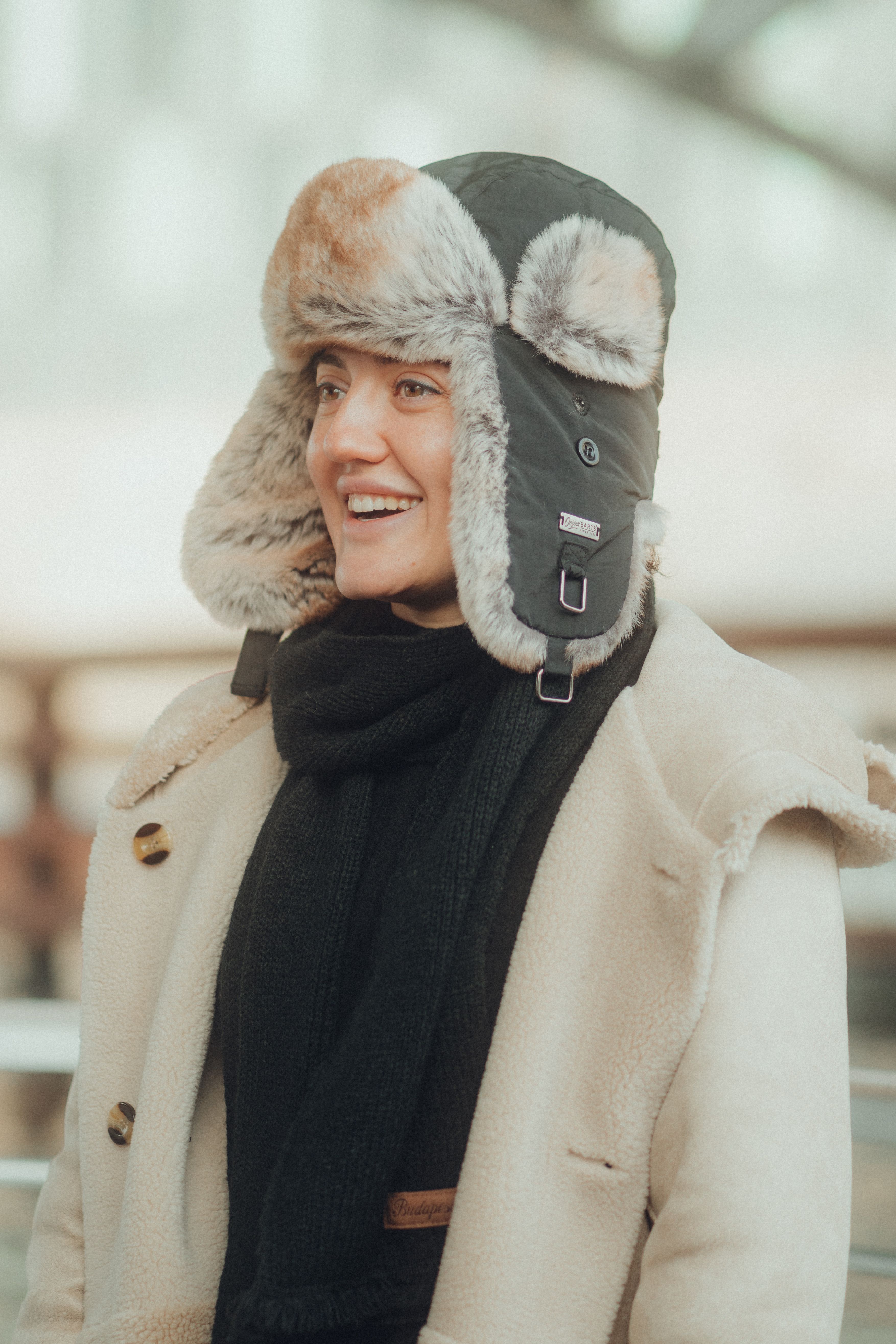 Portrait of a Female Model Wearing a Fur Hat · Free Stock Photo