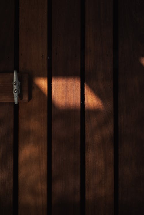 Close-up of Dark Wooden Door 
