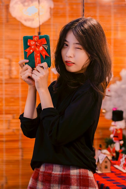 Woman with Gift Box
