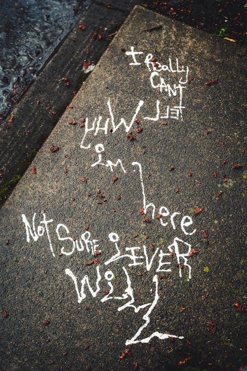 Message on a Wet Pavement