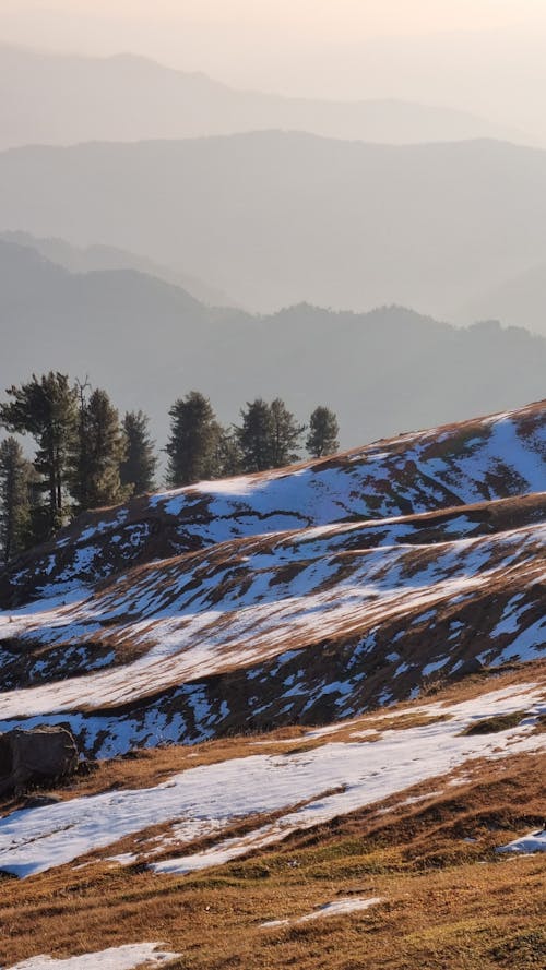 Mountain Valley Covered with Snow 