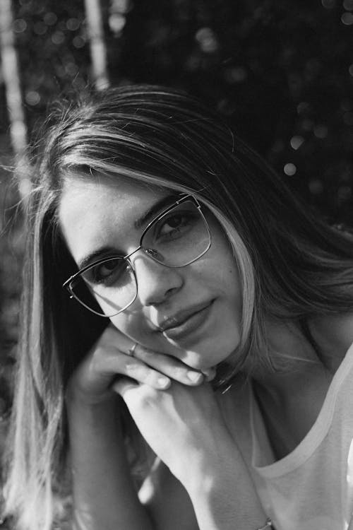 Beautiful Woman with Eyeglasses