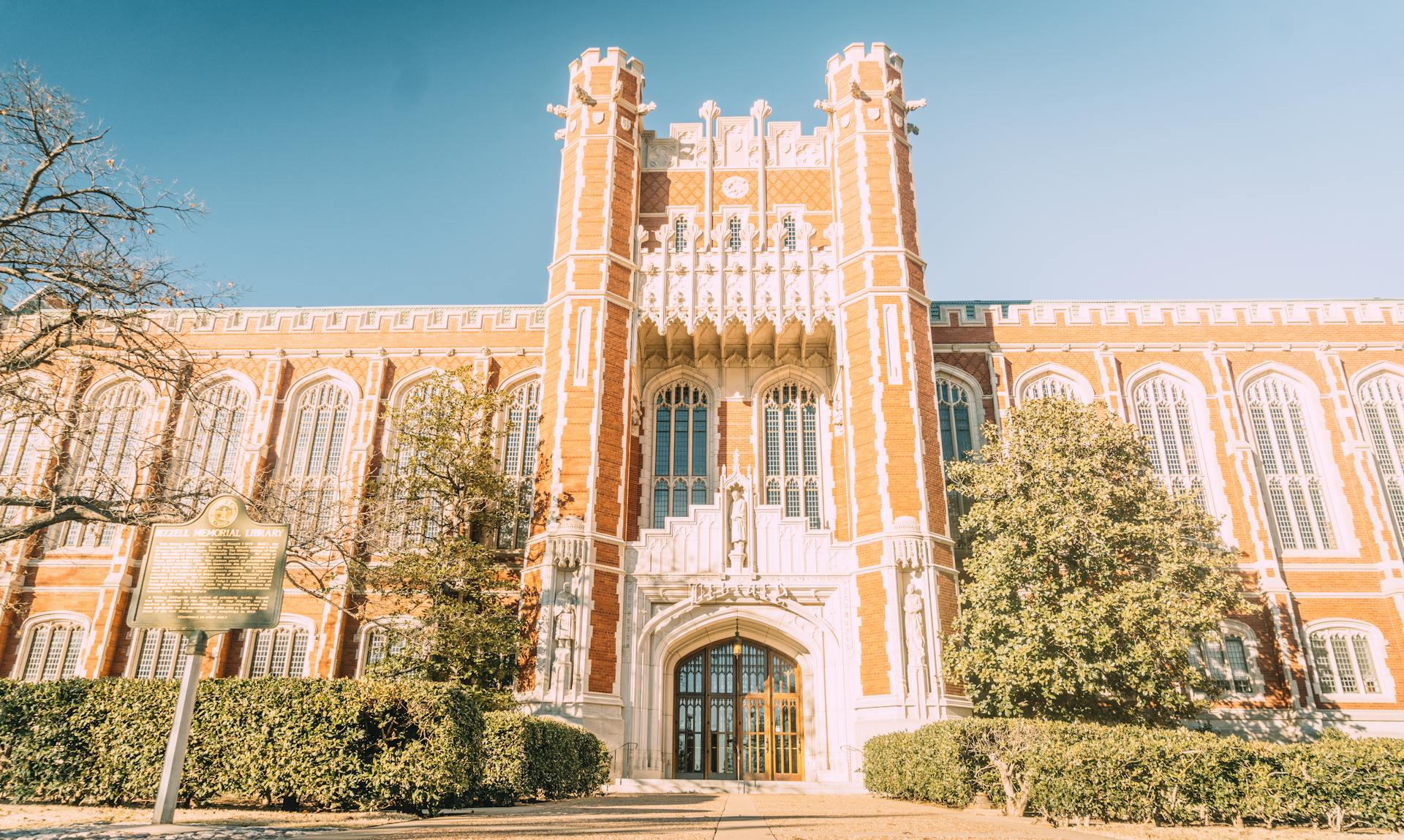 Facade of a Neo-Gothic University Building