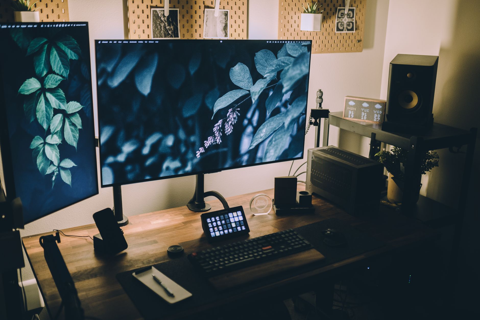 Organized computer workspace
