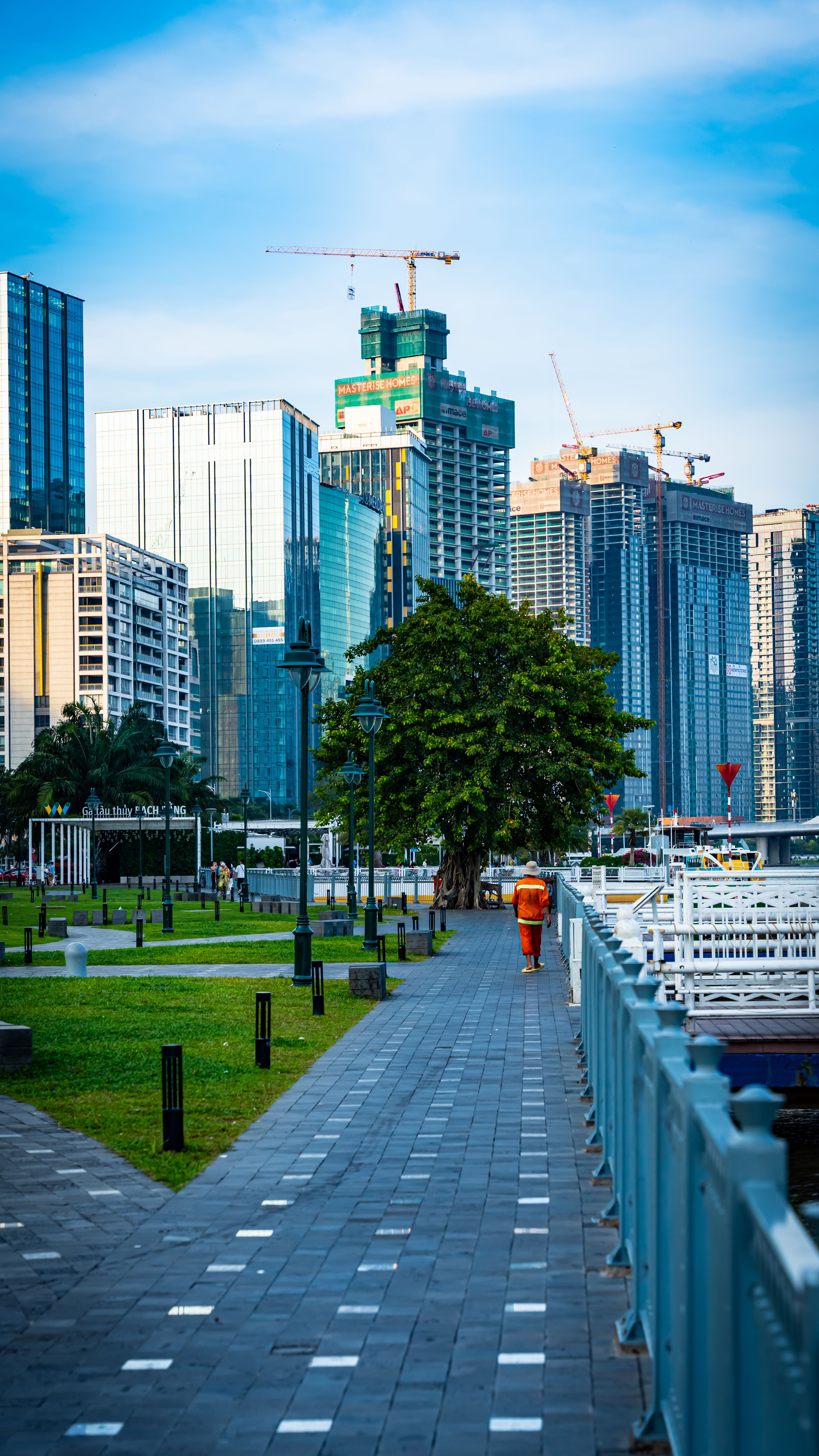Promenade in Park in Ho Chi Minh City in Vietnam