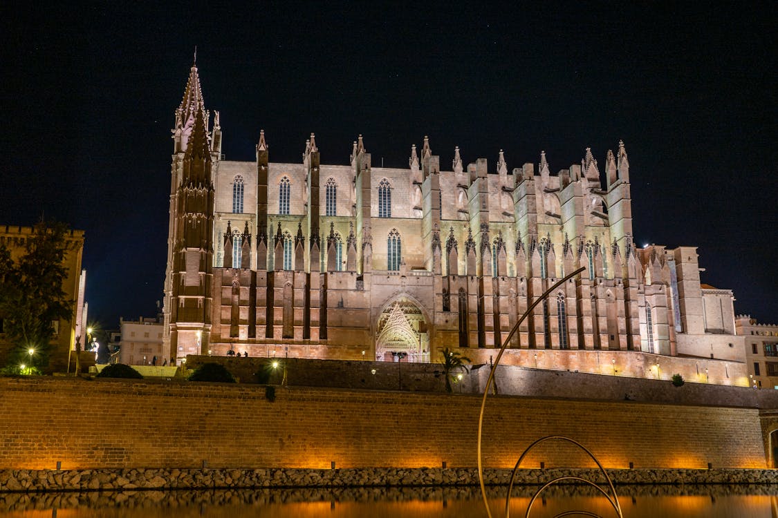 Gothic Cathedral of Santa Maria of Palma at Night