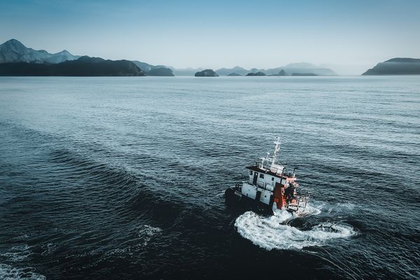 Aerial View of a Motorboat on the Sea · Free Stock Photo