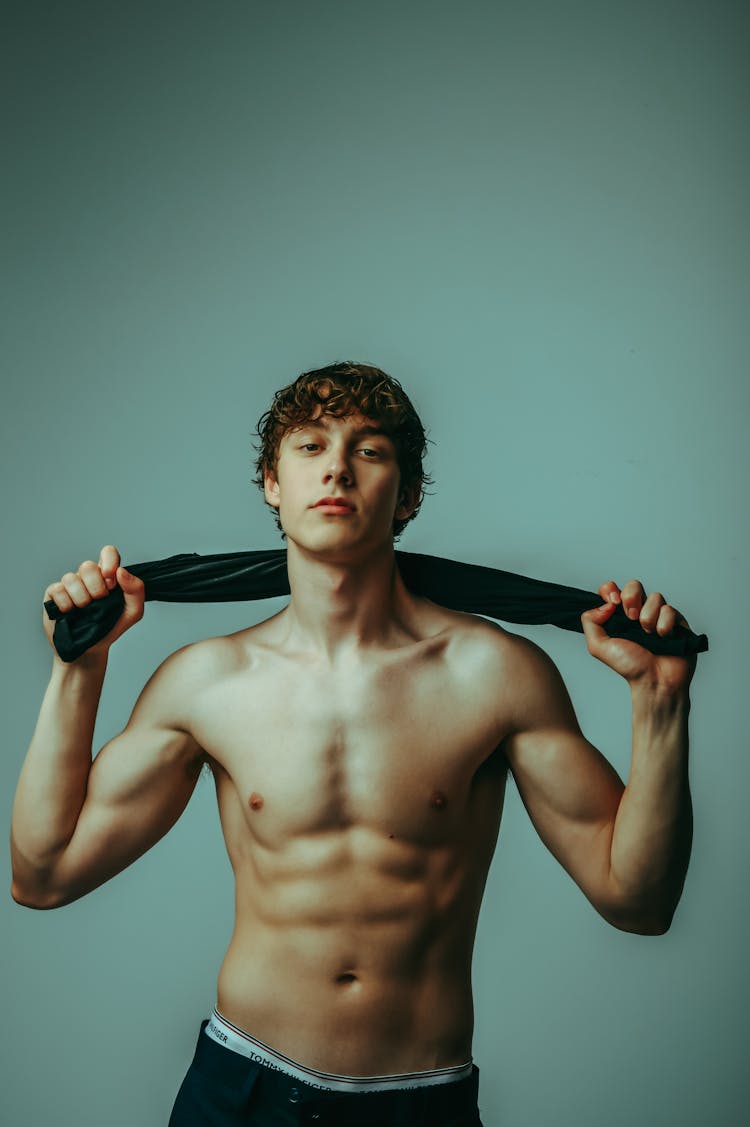 Young Man Posing Shirtless