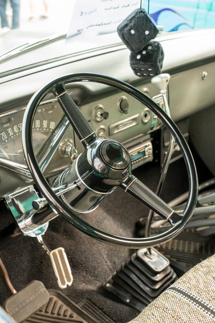 Steering Wheel Of A Car 