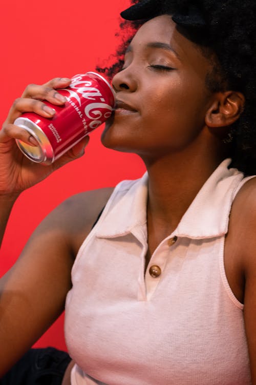 Woman With Soda Can