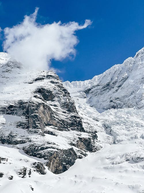 Immagine gratuita di formazione rocciosa, freddo, innevato