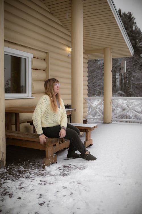 겨울, 금발, 눈의 무료 스톡 사진
