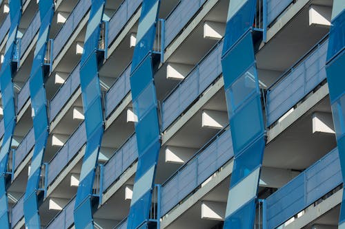 Balconies on Modern Building Facade